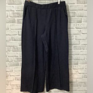 Saint + Sofia Size 14 high waist Wide Leg Navy Pants (0233)